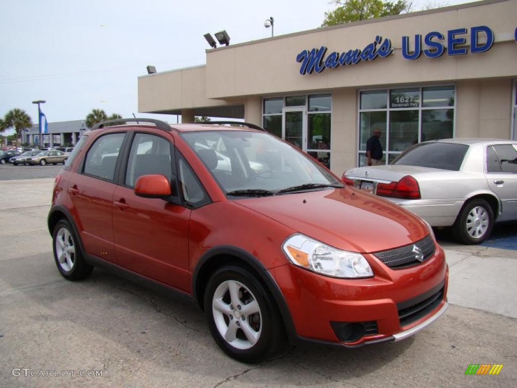 2007 SX4 AWD - Sunlight Copper Pearl / Black photo #2