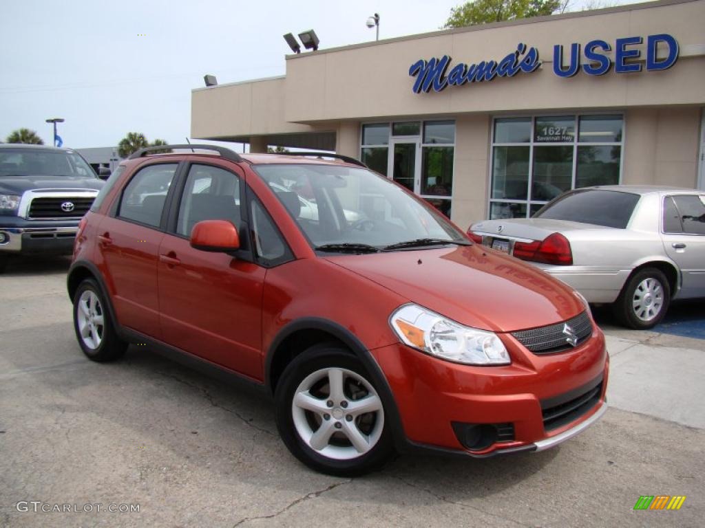 2007 SX4 AWD - Sunlight Copper Pearl / Black photo #28