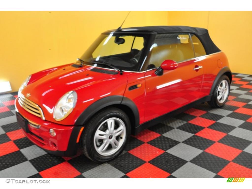 2006 Cooper Convertible - Chili Red / Space Gray/Panther Black photo #4