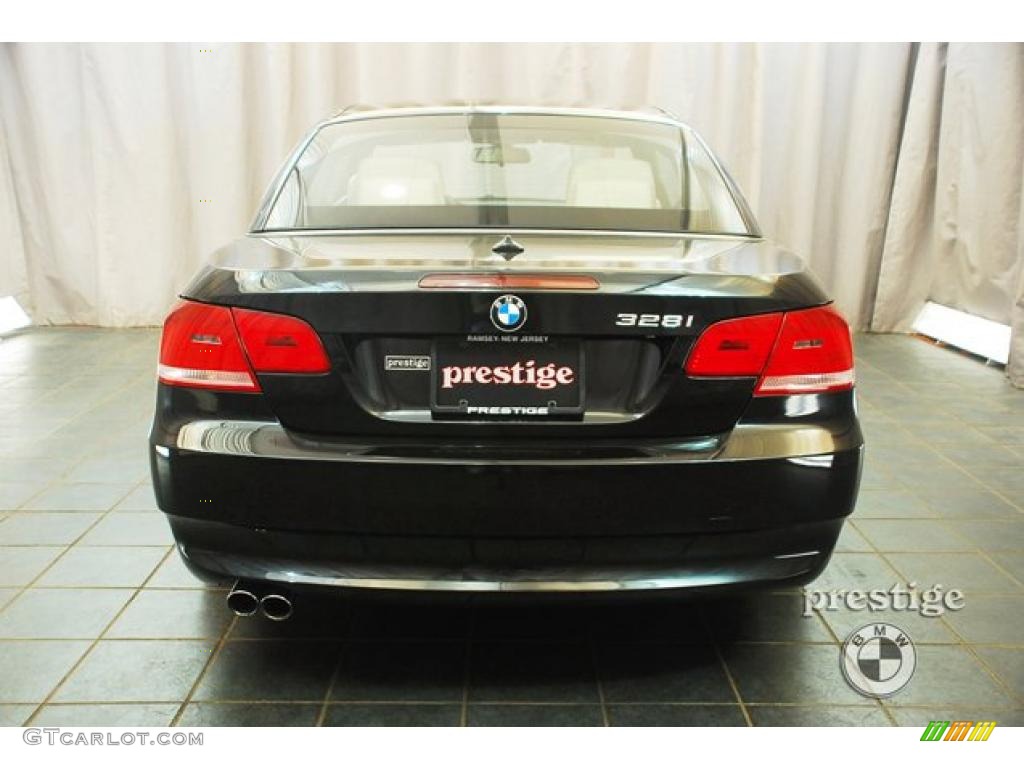 2007 3 Series 328i Convertible - Jet Black / Cream Beige photo #3