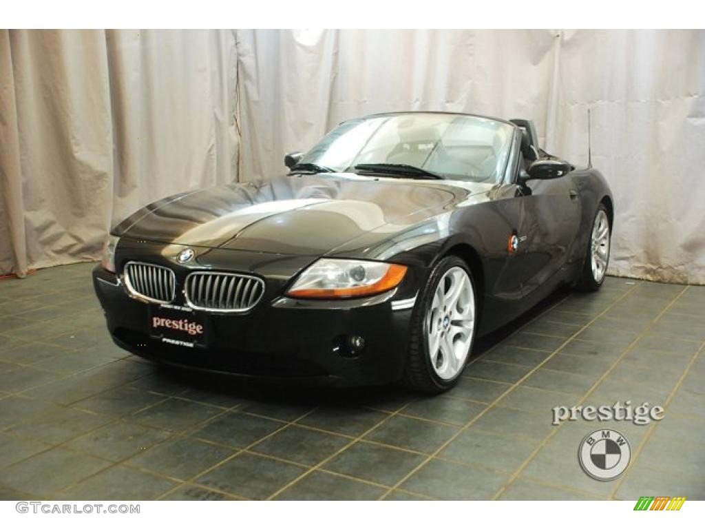 2003 Z4 3.0i Roadster - Jet Black / Black photo #1