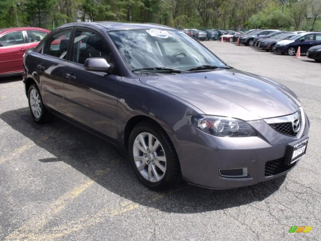 2007 MAZDA3 i Sport Sedan - Galaxy Gray Mica / Black photo #1