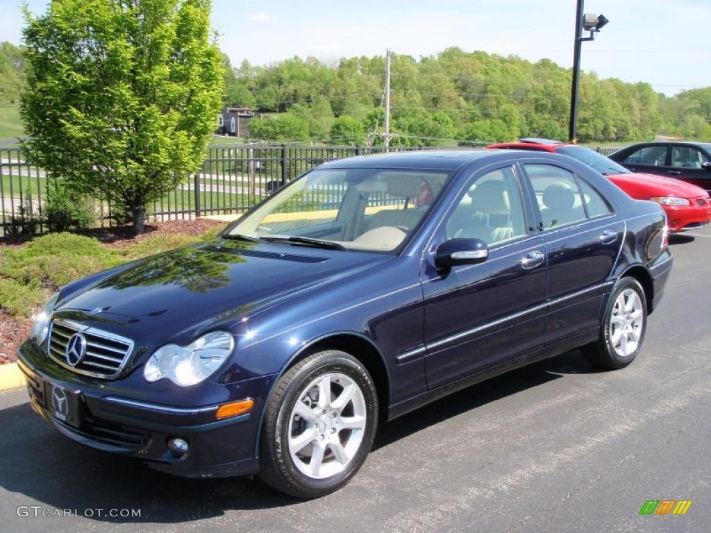 2007 C 280 4Matic Luxury - Capri Blue Metallic / Stone photo #1