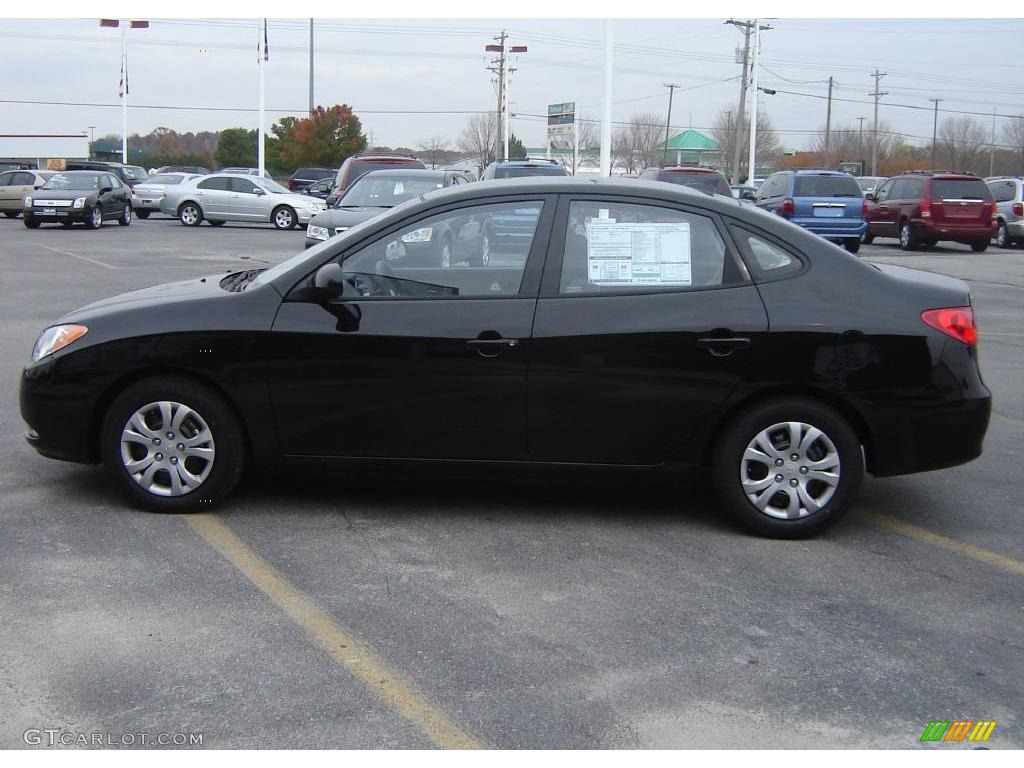 2010 Elantra GLS - Ebony Black / Gray photo #6