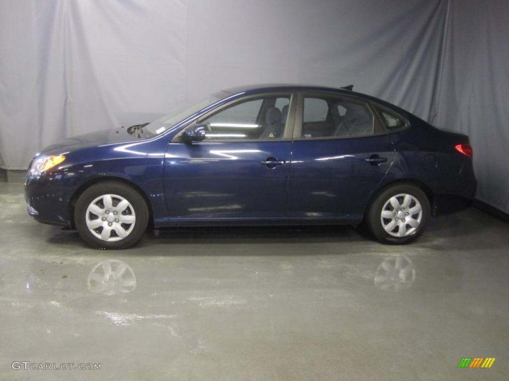 2009 Elantra GLS Sedan - Regatta Blue / Gray photo #2