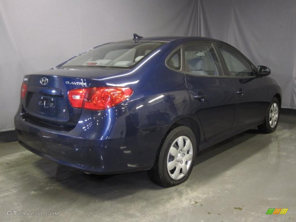 2009 Elantra GLS Sedan - Regatta Blue / Gray photo #3