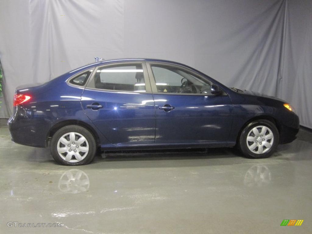 2009 Elantra GLS Sedan - Regatta Blue / Gray photo #4