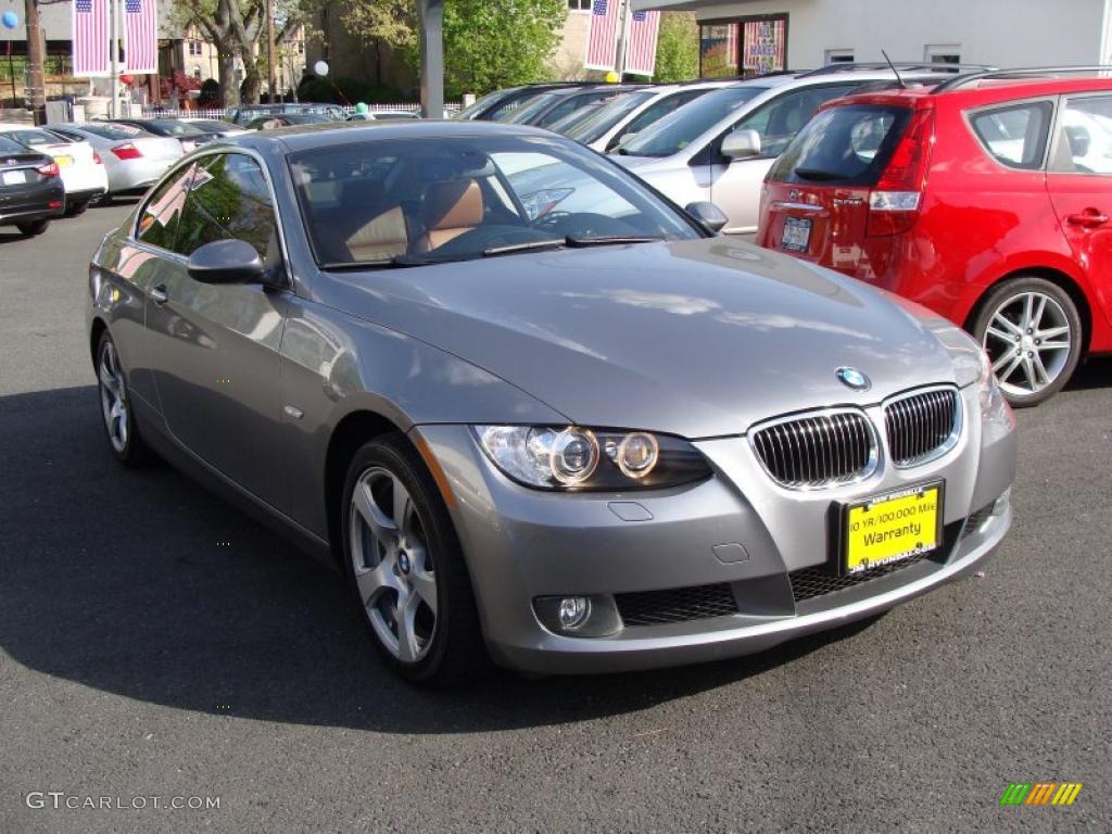 2007 3 Series 328xi Coupe - Space Gray Metallic / Terra/Black Dakota Leather photo #3