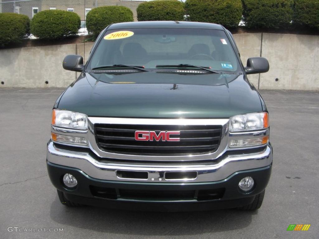 2006 Sierra 1500 SLE Extended Cab 4x4 - Polo Green Metallic / Dark Pewter photo #1