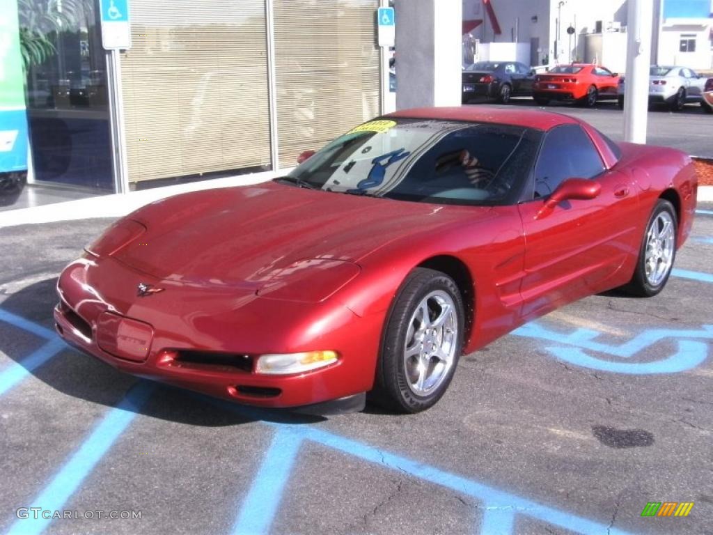 2000 Corvette Coupe - Magnetic Red Metallic / Black photo #2