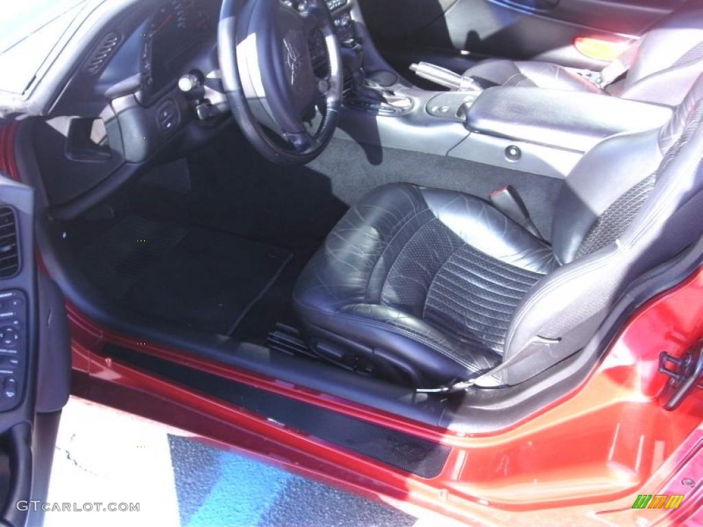 2000 Corvette Coupe - Magnetic Red Metallic / Black photo #4