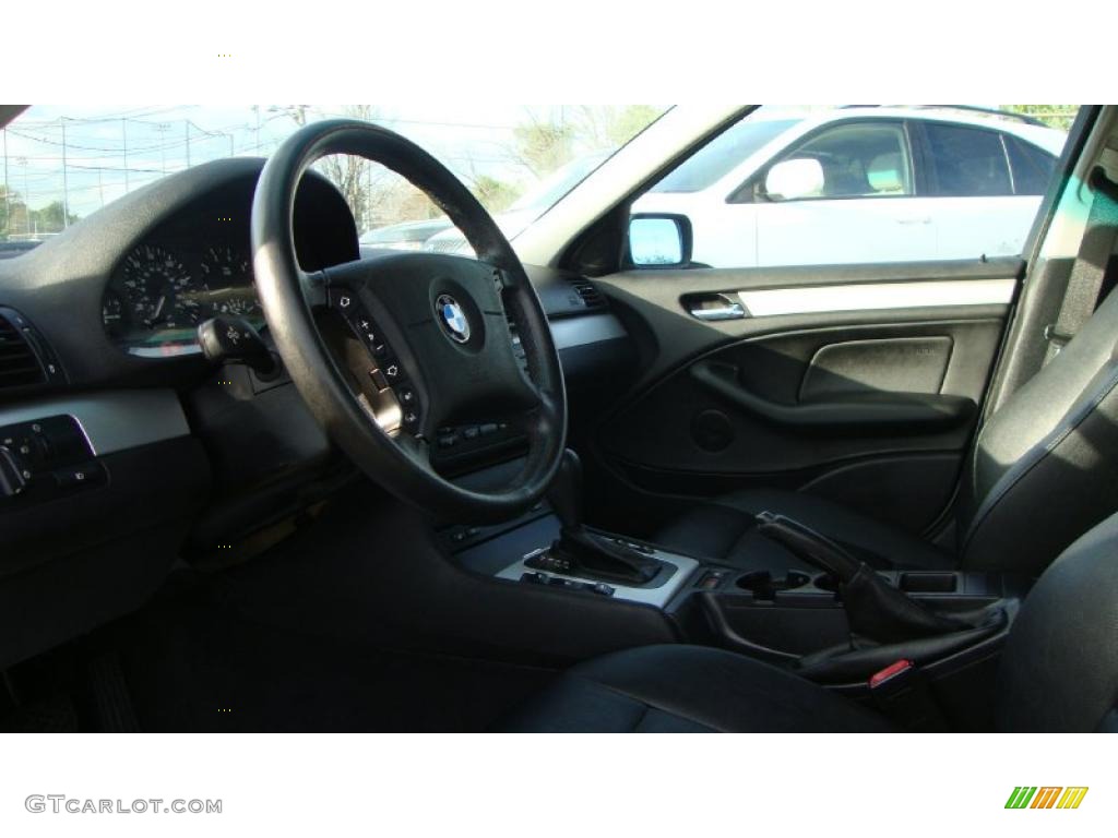 2002 3 Series 325i Sedan - Titanium Silver Metallic / Black photo #5