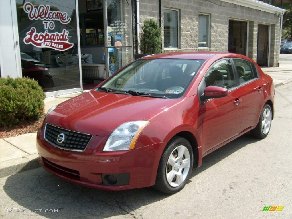 2007 Sentra 2.0 S - Sonoma Sunset Red / Charcoal/Steel photo #1