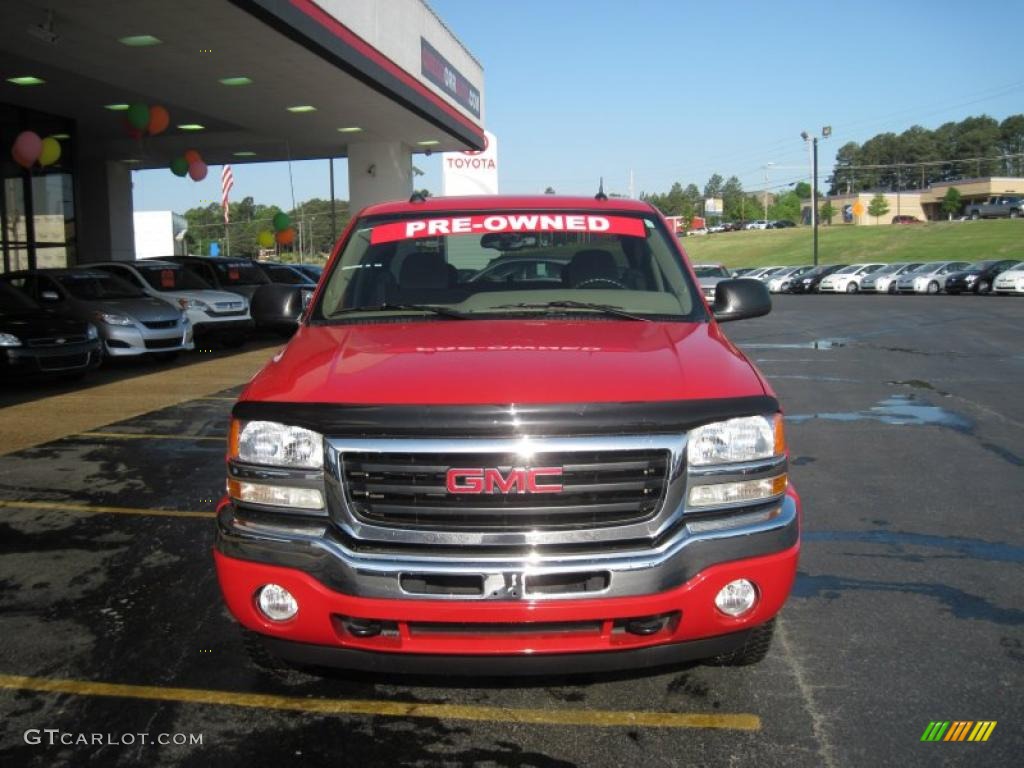 2005 Sierra 1500 Z71 Extended Cab 4x4 - Fire Red / Pewter photo #8