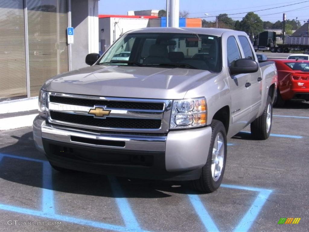 2009 Silverado 1500 LT Crew Cab - Silver Birch Metallic / Light Titanium photo #2