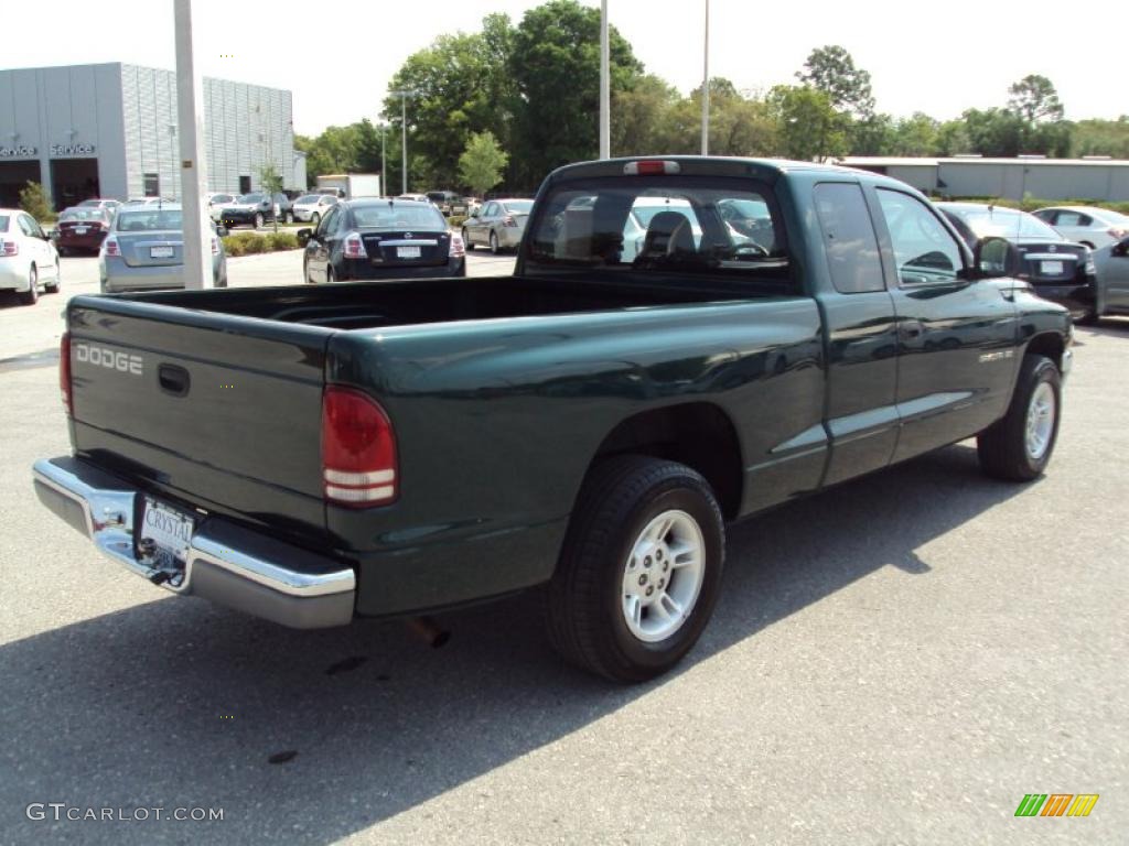 2000 Dakota SLT Extended Cab - Forest Green Pearl / Mist Gray photo #8