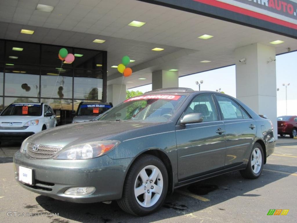 2002 Camry SE V6 - Aspen Green Pearl / Dark Charcoal photo #1