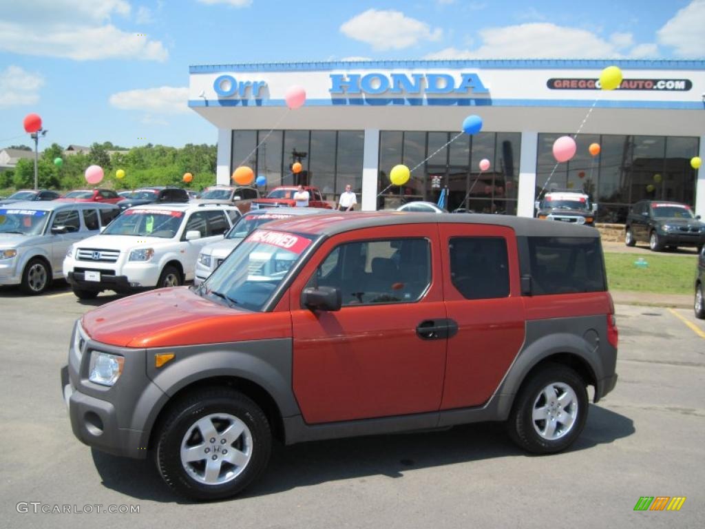 2004 Element EX AWD - Sunset Orange Pearl / Black photo #1