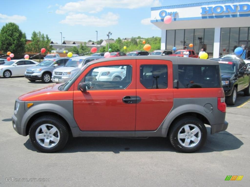 2004 Element EX AWD - Sunset Orange Pearl / Black photo #2