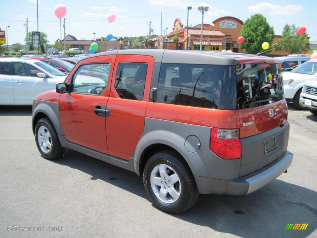 2004 Element EX AWD - Sunset Orange Pearl / Black photo #3