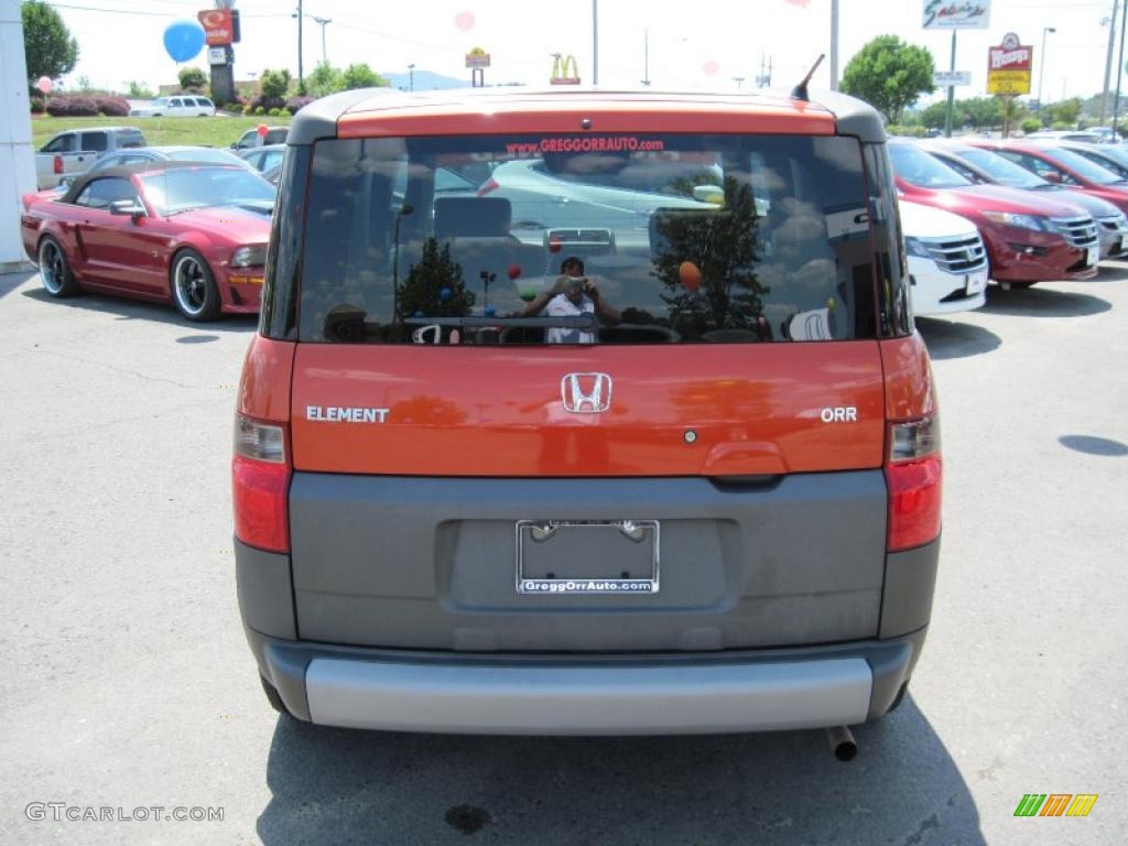 2004 Element EX AWD - Sunset Orange Pearl / Black photo #4
