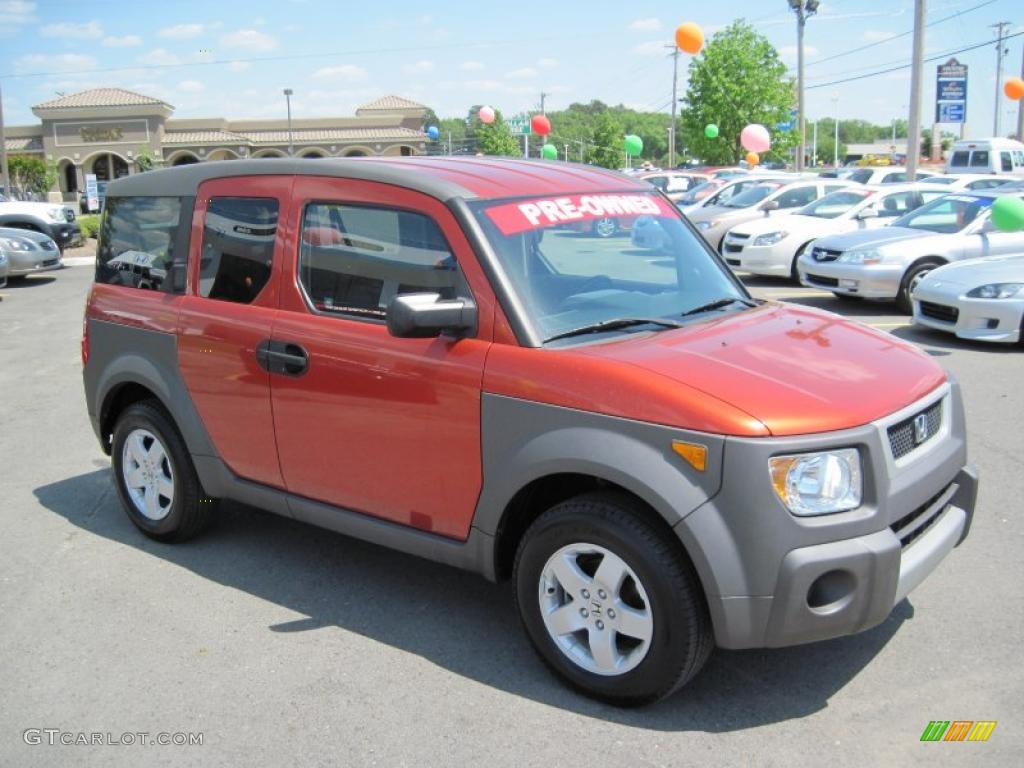 2004 Element EX AWD - Sunset Orange Pearl / Black photo #7