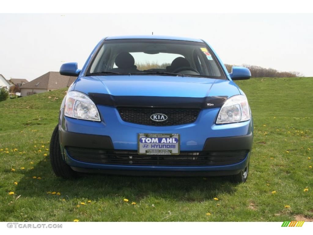 2008 Rio Rio5 LX Hatchback - Sapphire Blue / Gray photo #8