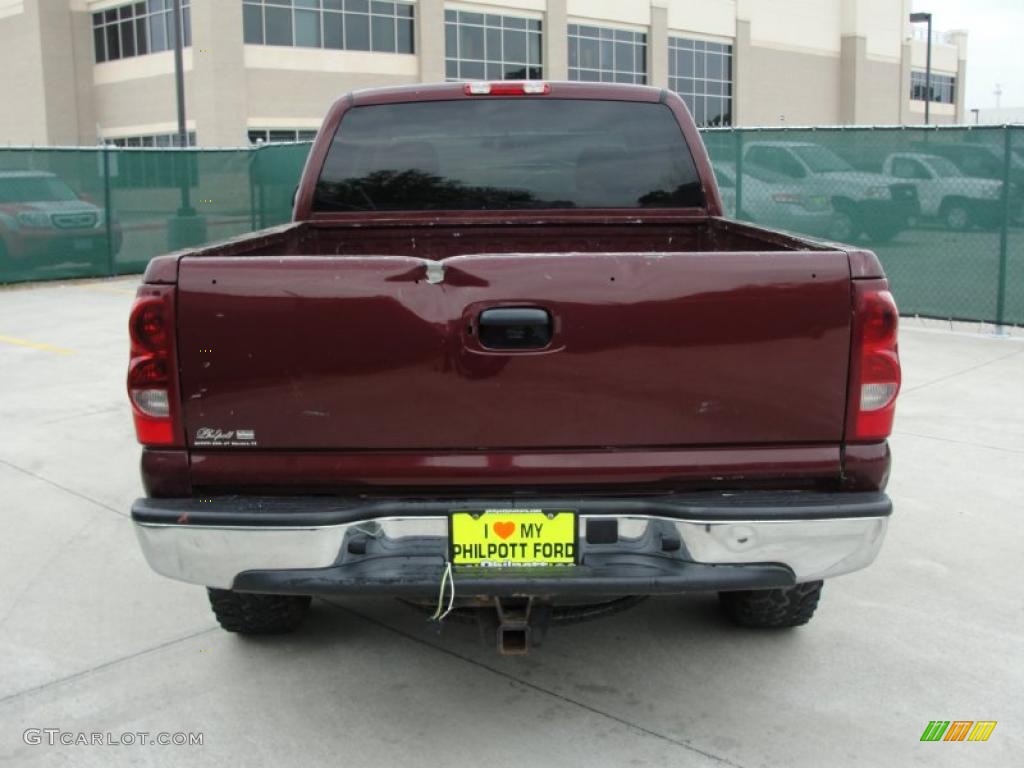 2003 Silverado 1500 Z71 Extended Cab 4x4 - Dark Carmine Red Metallic / Tan photo #4