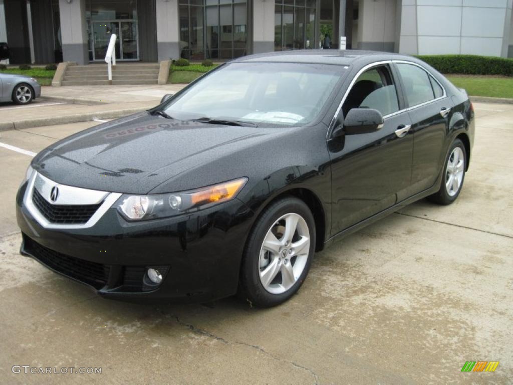 2010 TSX Sedan - Crystal Black Pearl / Ebony photo #1