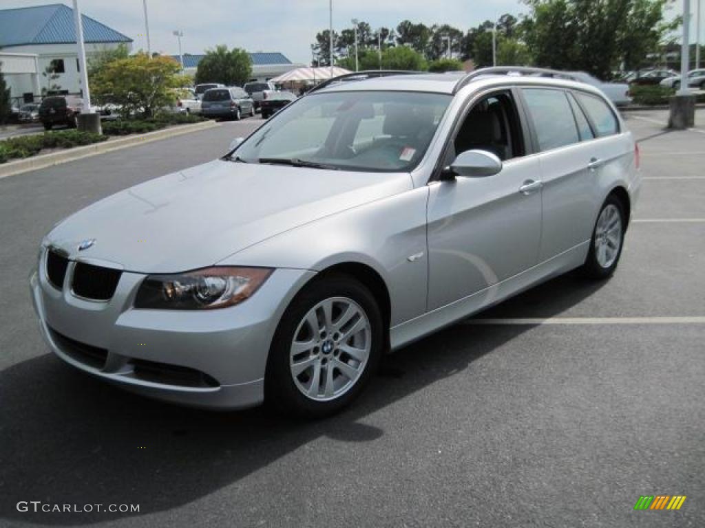 2007 3 Series 328i Wagon - Titanium Silver Metallic / Grey photo #22