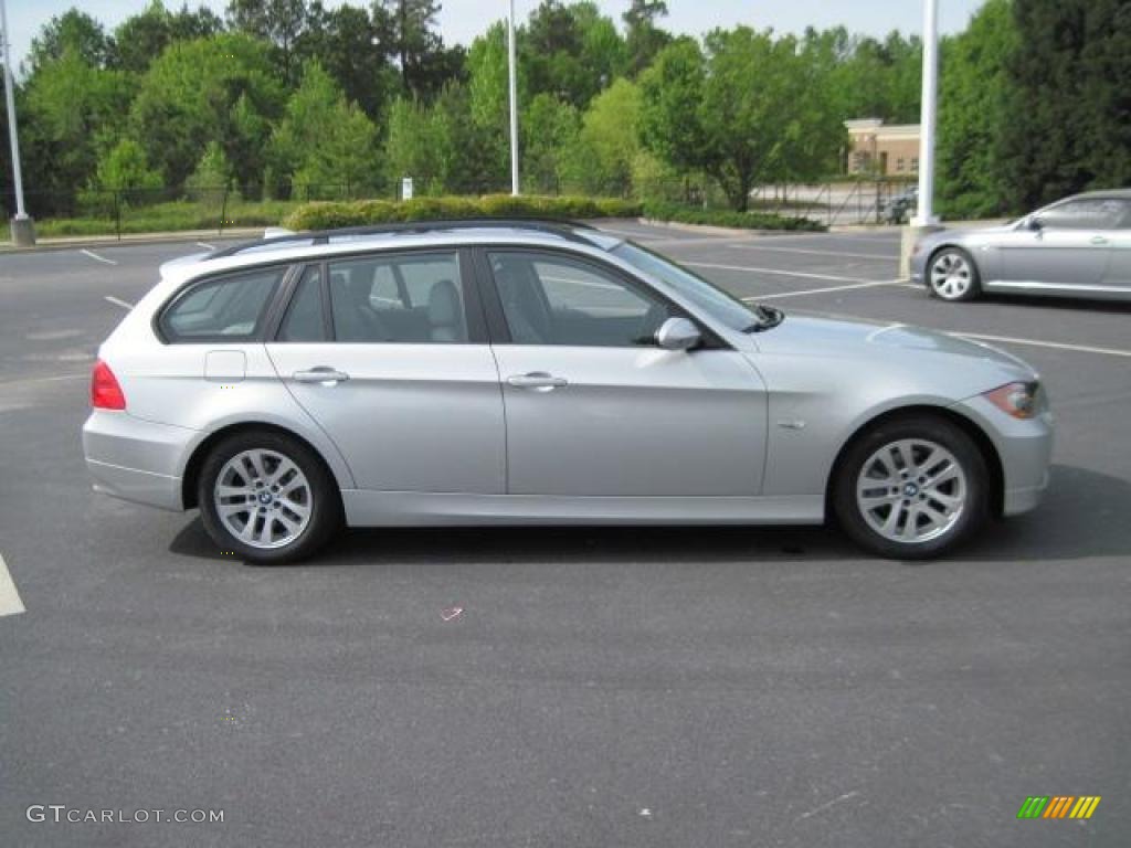 2007 3 Series 328i Wagon - Titanium Silver Metallic / Grey photo #24