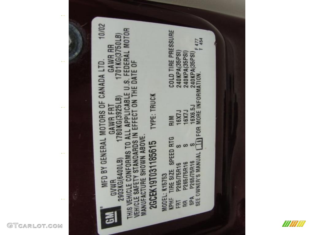 2003 Silverado 1500 Z71 Extended Cab 4x4 - Dark Carmine Red Metallic / Tan photo #36