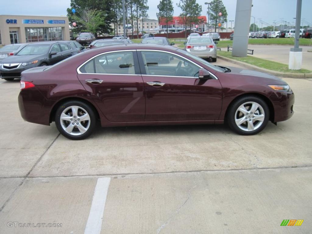 2010 TSX Sedan - Basque Red Pearl / Taupe photo #4