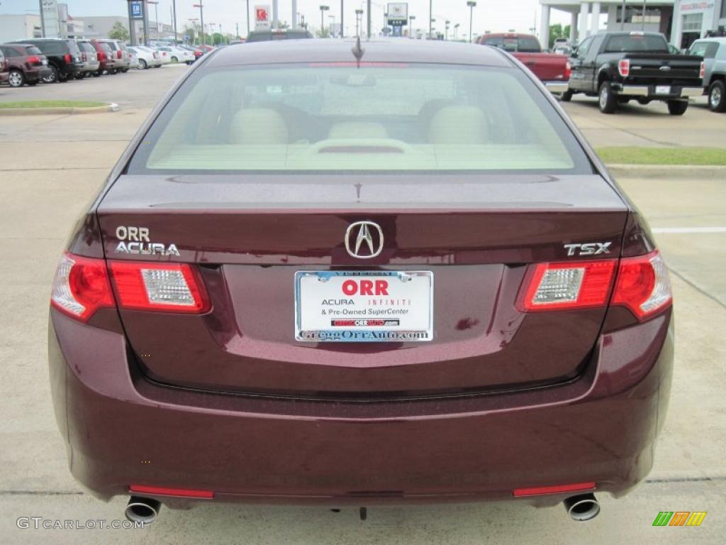 2010 TSX Sedan - Basque Red Pearl / Taupe photo #6