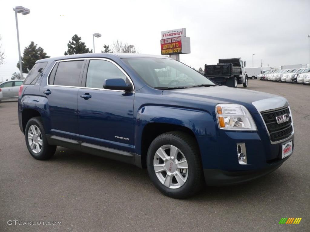 2010 Terrain SLE AWD - Atlantic Blue Metallic / Jet Black photo #1