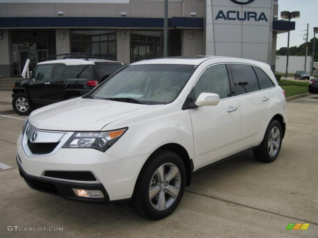 2010 MDX Technology - Aspen White Pearl / Parchment photo #1