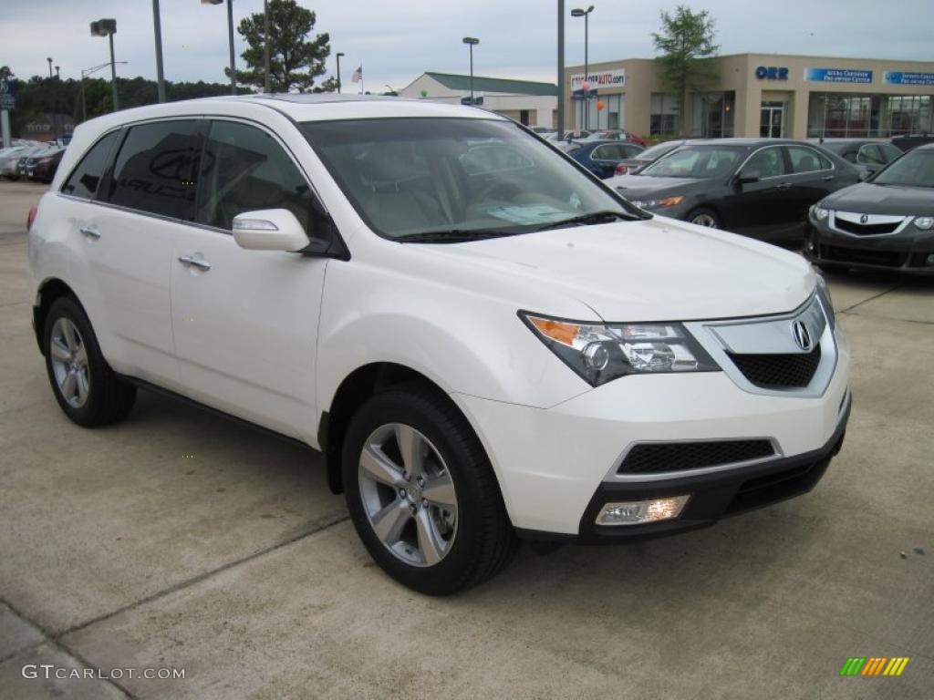 2010 MDX Technology - Aspen White Pearl / Parchment photo #2