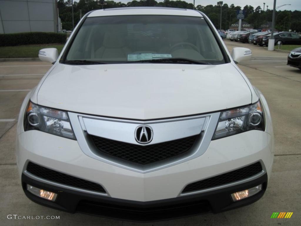 2010 MDX Technology - Aspen White Pearl / Parchment photo #5