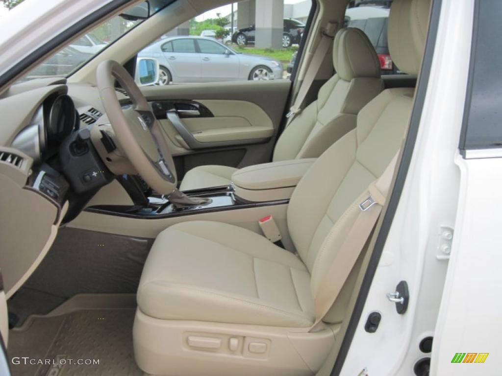 2010 MDX Technology - Aspen White Pearl / Parchment photo #7