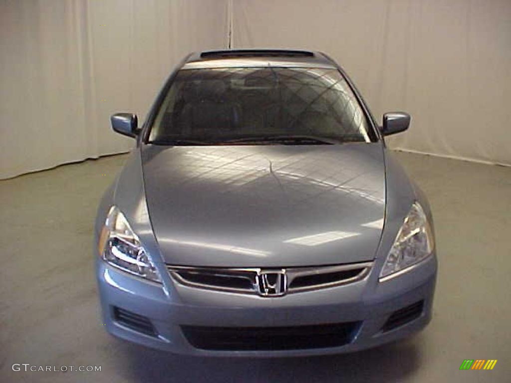 2007 Accord EX-L V6 Sedan - Cool Blue Metallic / Gray photo #2