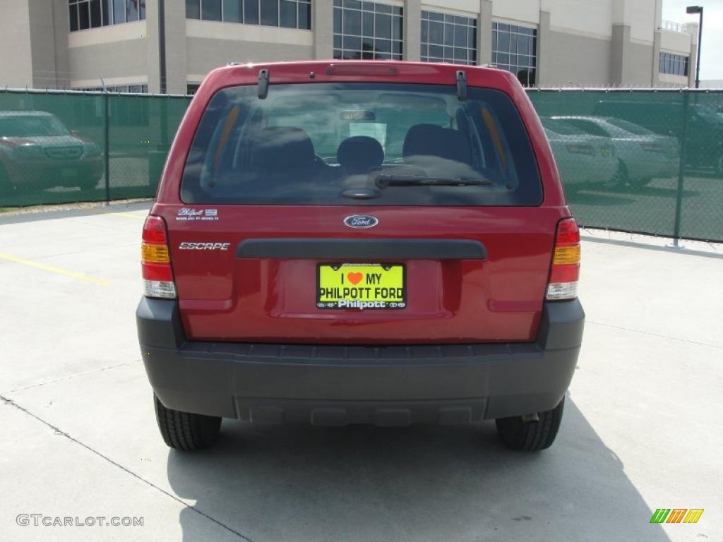 2006 Escape XLS - Redfire Metallic / Medium/Dark Flint photo #4