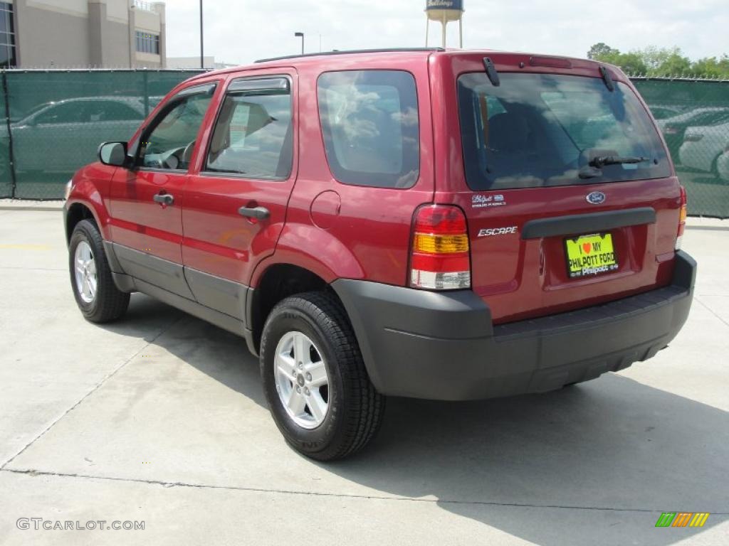 2006 Escape XLS - Redfire Metallic / Medium/Dark Flint photo #5