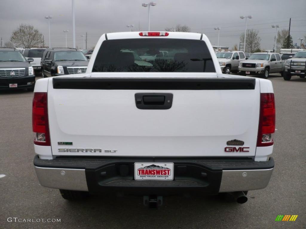 2010 Sierra 1500 SLT Crew Cab 4x4 - Summit White / Light Titanium/Ebony photo #4