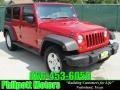 2007 Flame Red Jeep Wrangler Unlimited X  photo #1