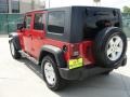 2007 Flame Red Jeep Wrangler Unlimited X  photo #5