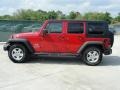 2007 Flame Red Jeep Wrangler Unlimited X  photo #6