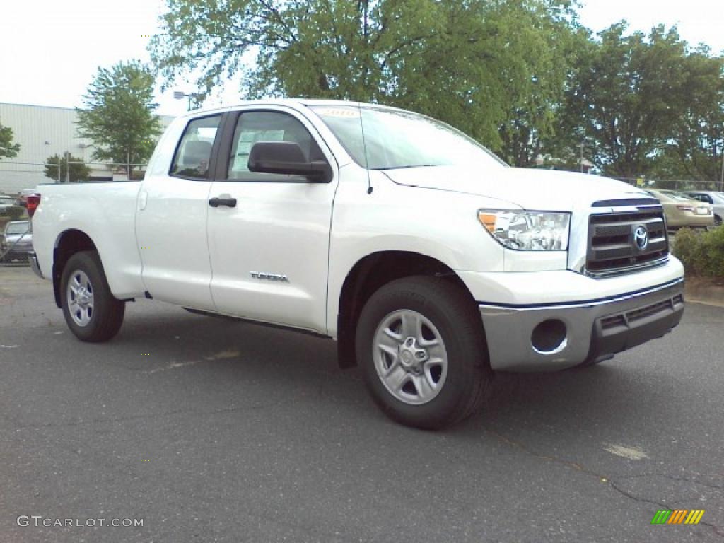 2010 Tundra Double Cab - Super White / Graphite Gray photo #1