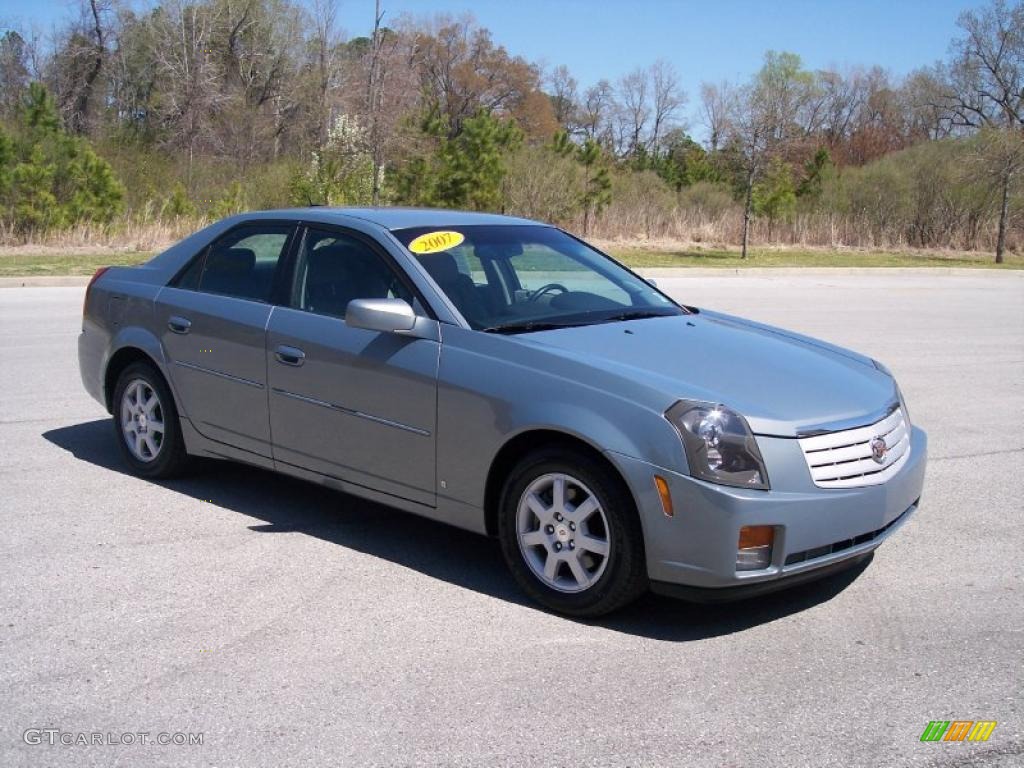 2007 CTS Sedan - Sunset Blue / Light Gray/Ebony photo #3