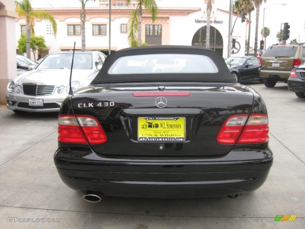 2003 CLK 430 Cabriolet - Black / Charcoal photo #4