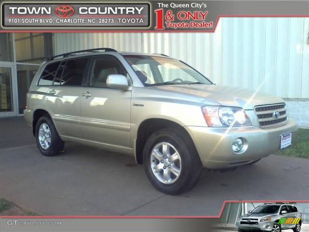 2002 Highlander Limited 4WD - Vintage Gold Metallic / Ivory photo #1